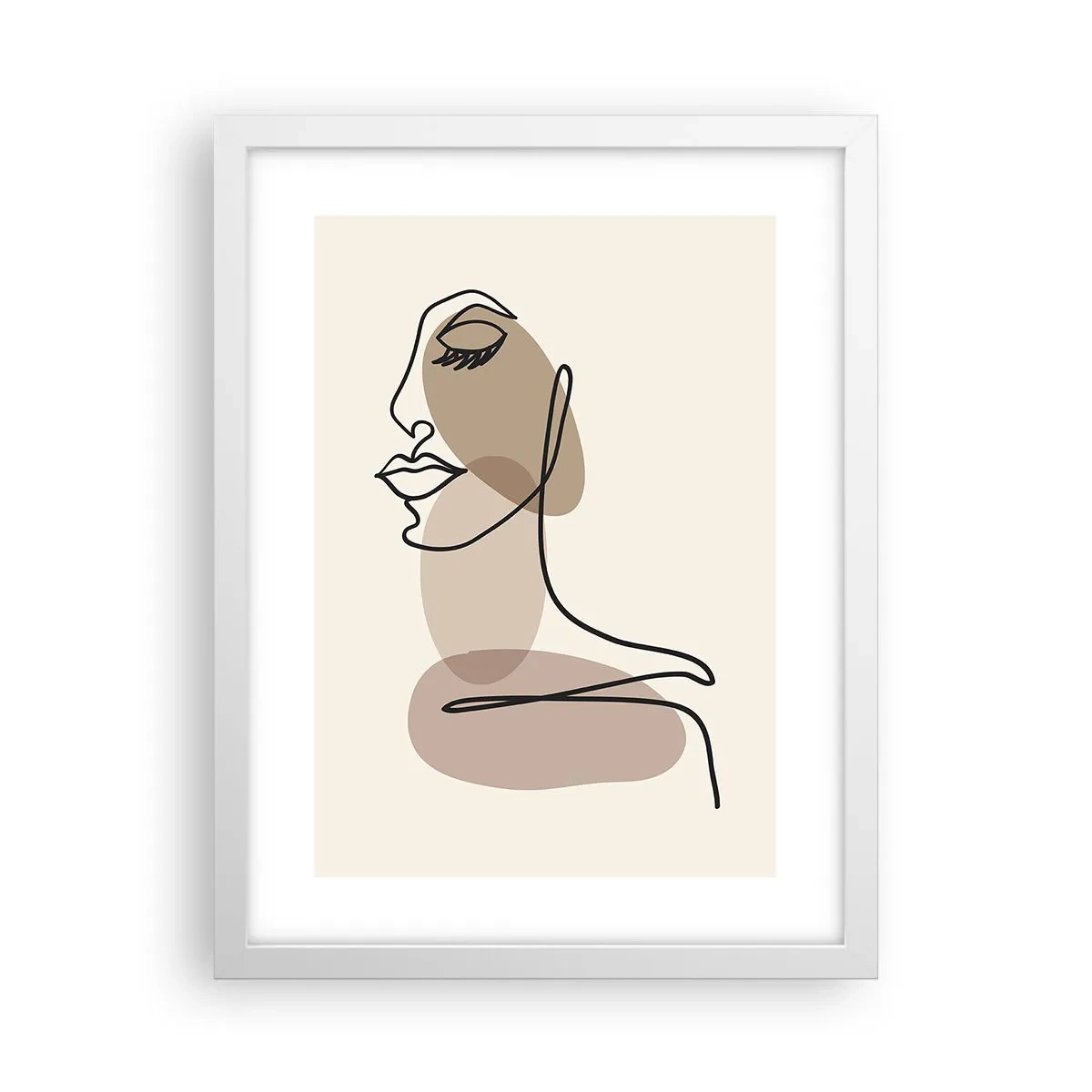 Plagát v bielom ráme - Určitá línia krásy - 30x40 cm