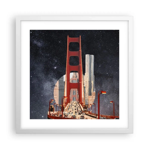 Plagát v bielom ráme - Vždy v centre - 40x40 cm