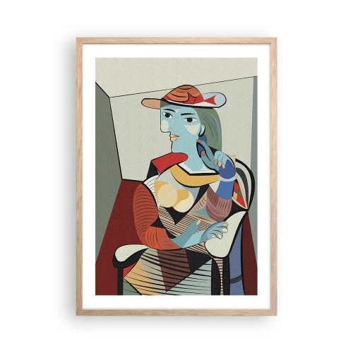 Plagát v ráme zo svetlého duba - Očami Picassa - 50x70 cm