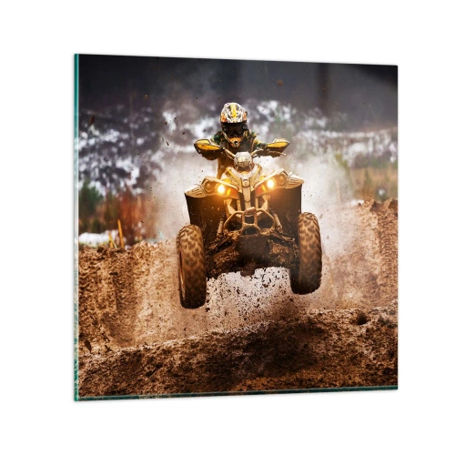 Obraz na skle - No risk no fun - 70x70 cm