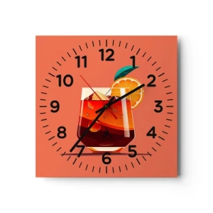 Nástenné hodiny - Letné osvieženie - 40x40 cm