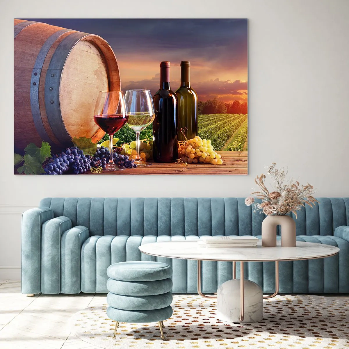 Obraz na skle - Tu má život chuť - 120x80 cm