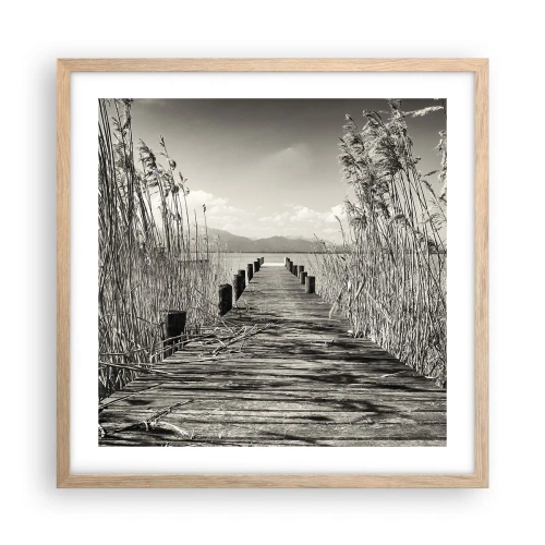 Plagát v ráme zo svetlého duba - V ústraní tráv - 50x50 cm