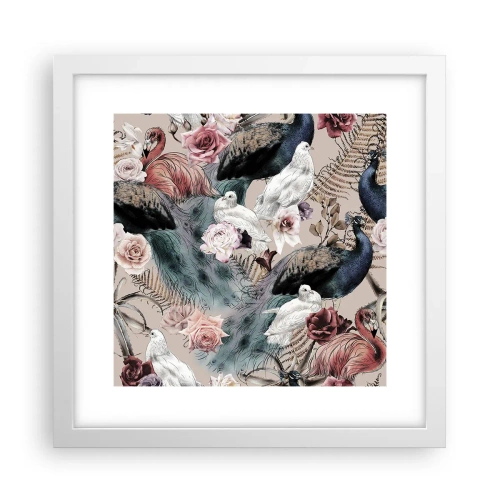 Plagát v bielom ráme - V palácovej záhrade - 30x30 cm