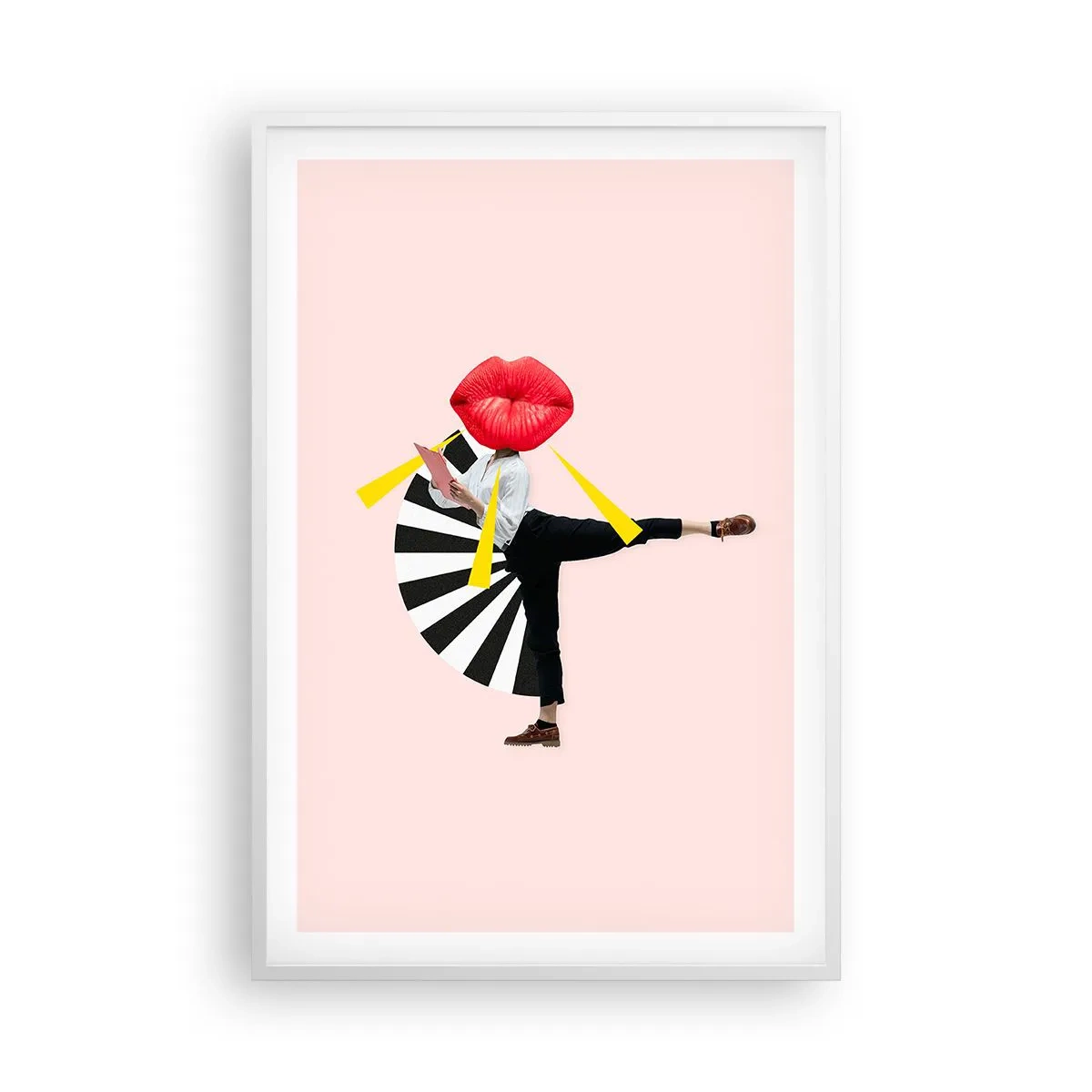 Plagát v bielom ráme - Surrealistický pop-art - 61x91 cm