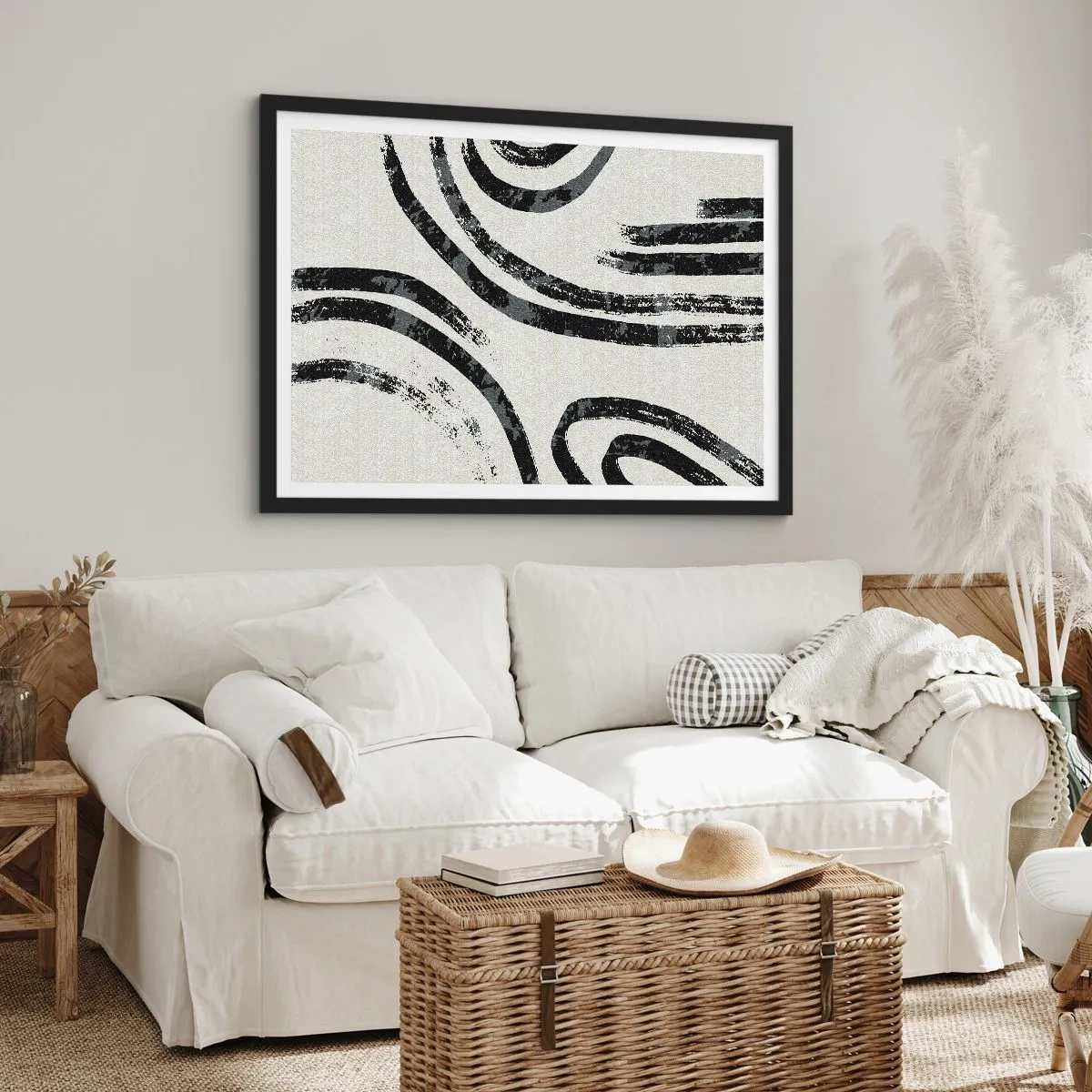 Plagát v čiernom ráme - Napoly zastavený - 70x50 cm