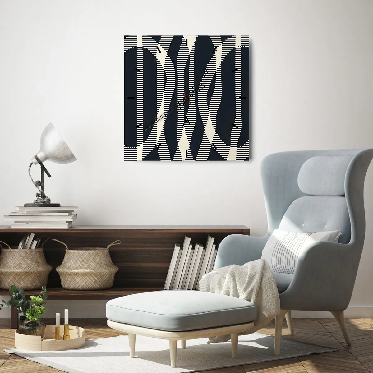 Nástenné hodiny - Pokus o prelomenie temnoty - 30x30 cm