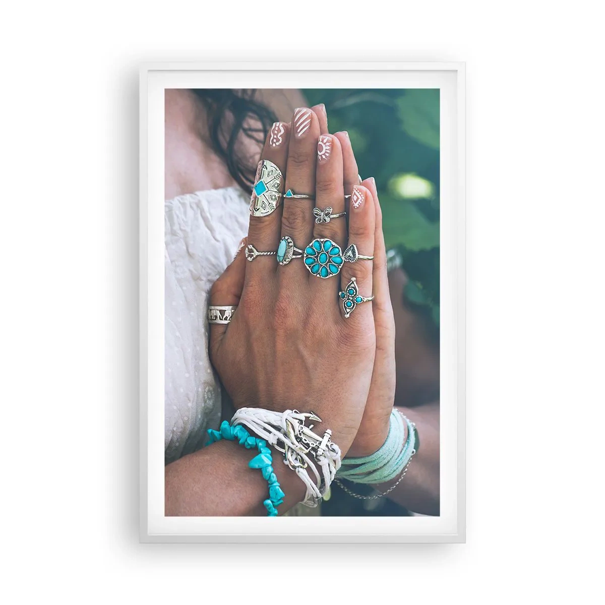 Plagát v bielom ráme - Vitajte v centre bytia - 61x91 cm