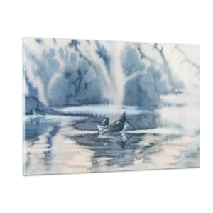 Obraz na skle - Rybári vo svojom raji - 120x80 cm