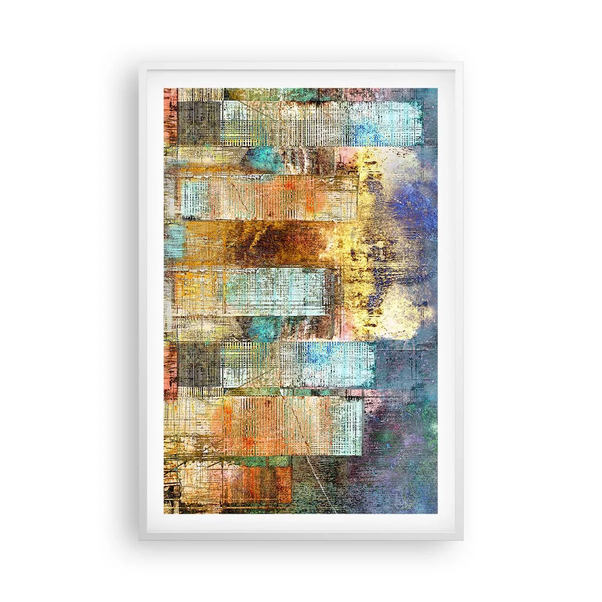 Plagát v bielom ráme - Slnečná metropola - 61x91 cm