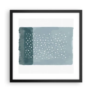 Plagát v čiernom ráme - Pestované na modrej - 40x40 cm