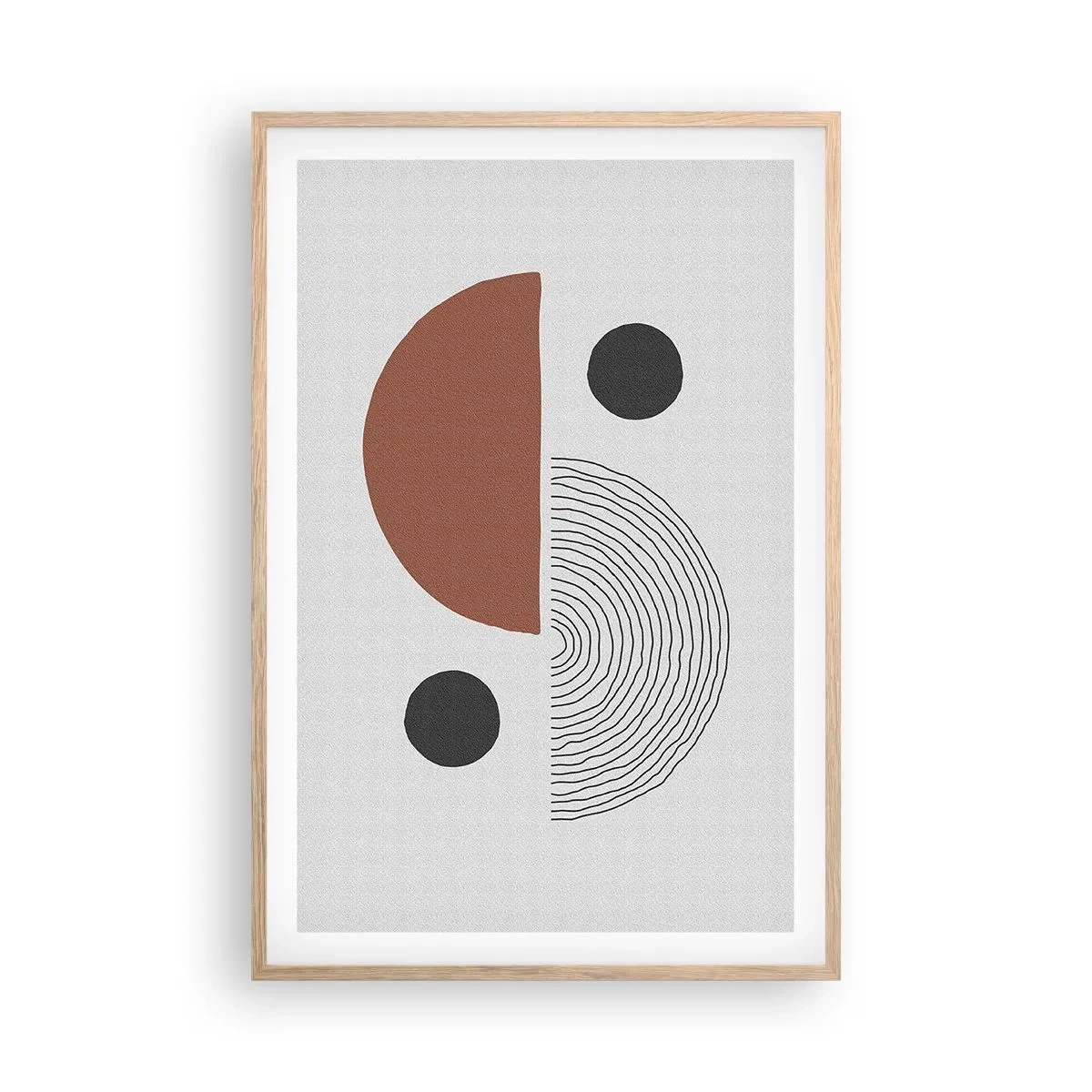 Plagát v ráme zo svetlého duba - Dokonalosť kruhu - 61x91 cm