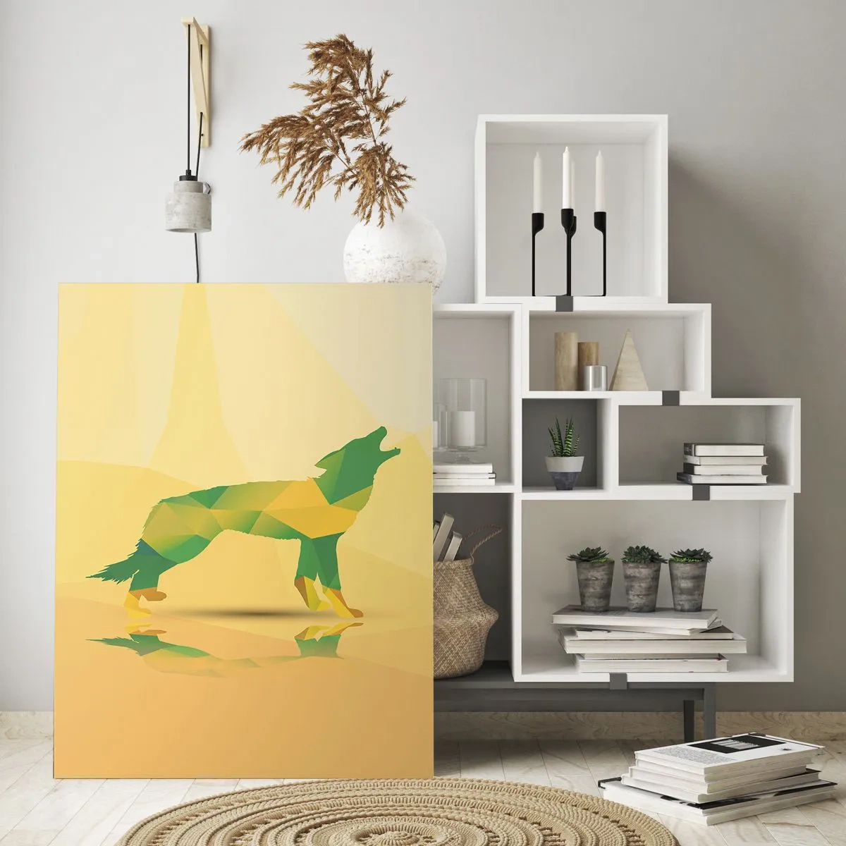 Obraz na skle - Samotný vlk - 50x70 cm