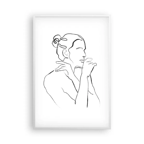 Plagát v bielom ráme - Akt: zmyselné tajomstvo - 61x91 cm