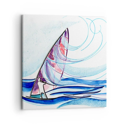 Obraz na plátne - S vetrom v rytme vĺn - 70x70 cm