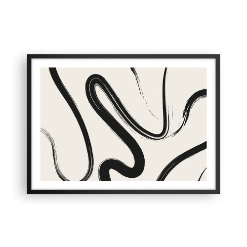 Plagát v čiernom ráme - Čiernobiely rozmar - 70x50 cm