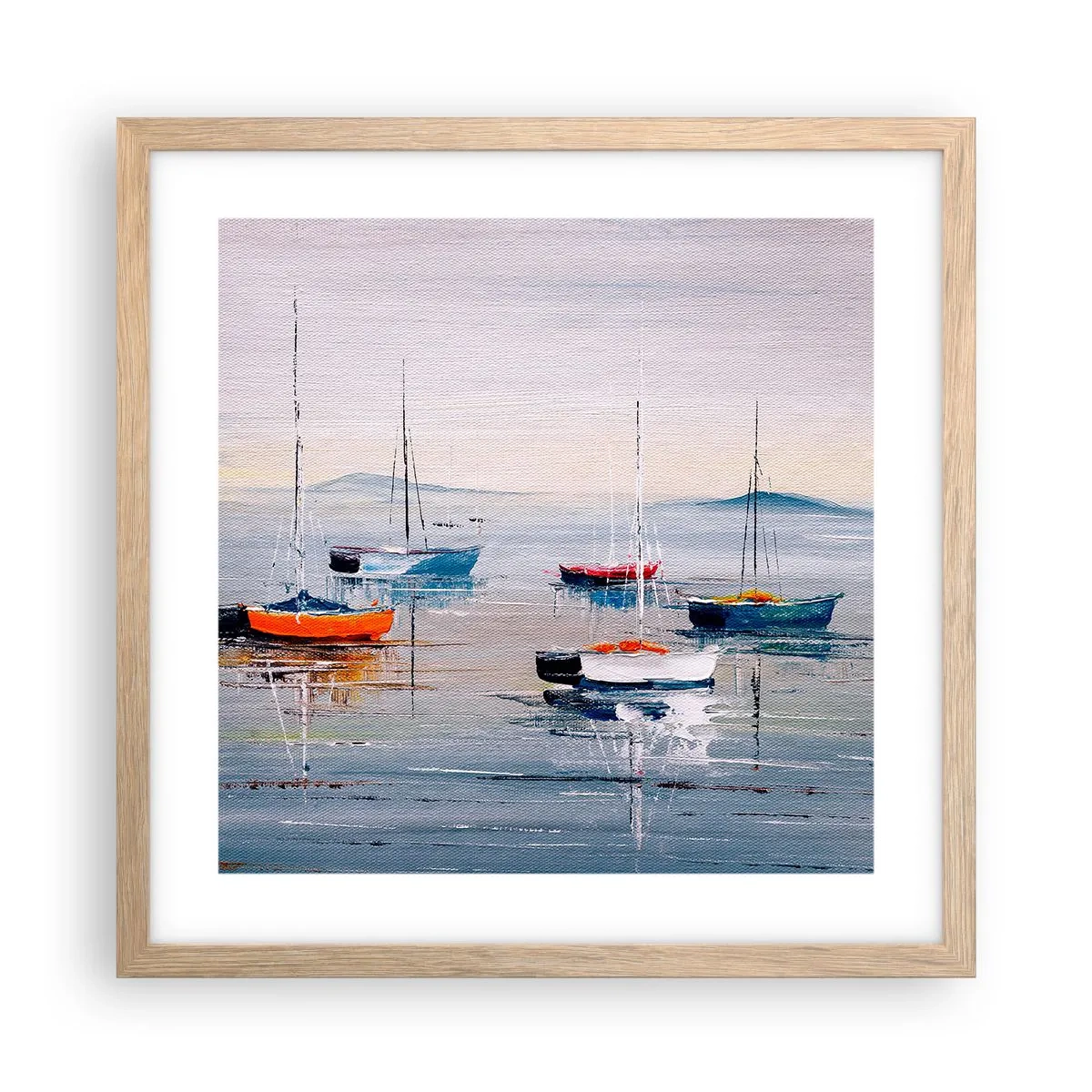 Plagát v ráme zo svetlého duba - Zaslúžený odpočinok - 40x40 cm