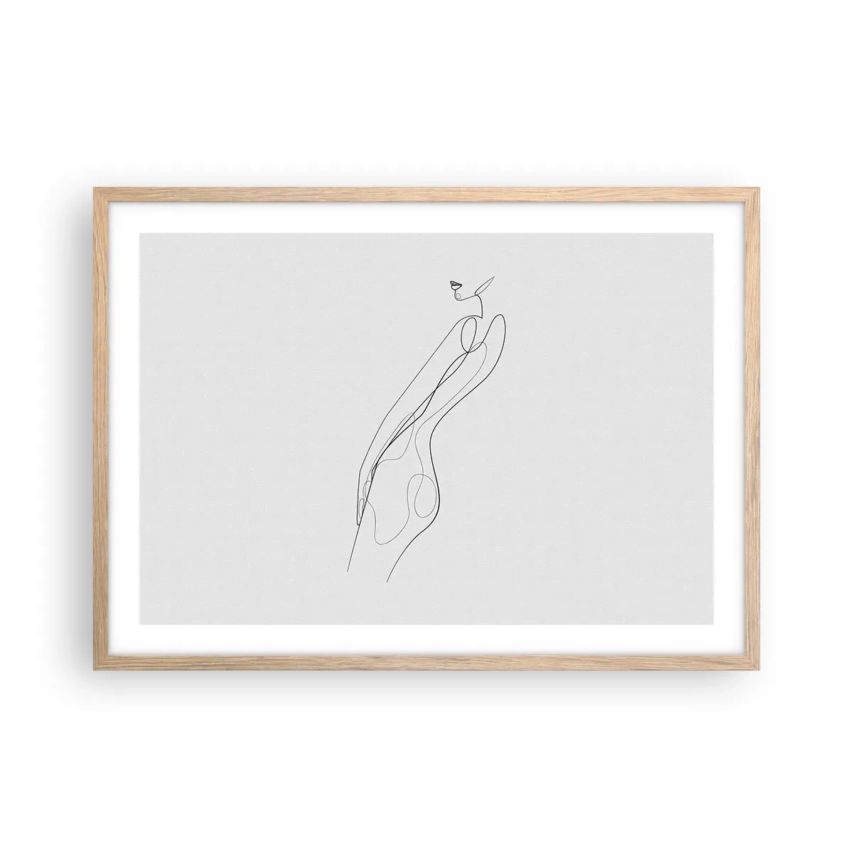 Plagát v ráme zo svetlého duba - Iba sľub - 70x50 cm