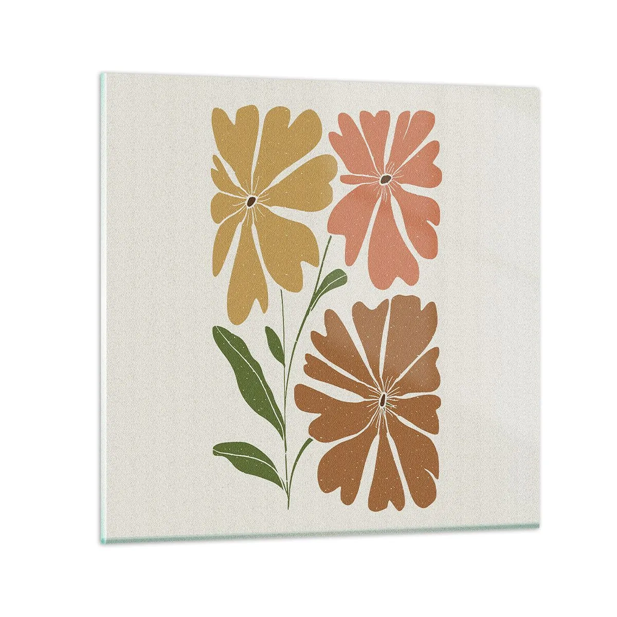 Obraz na skle - Príroda a geometria - 50x50 cm