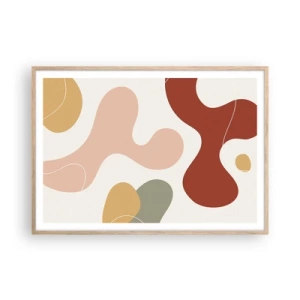 Plagát v ráme zo svetlého duba - Klikiháky - 100x70 cm