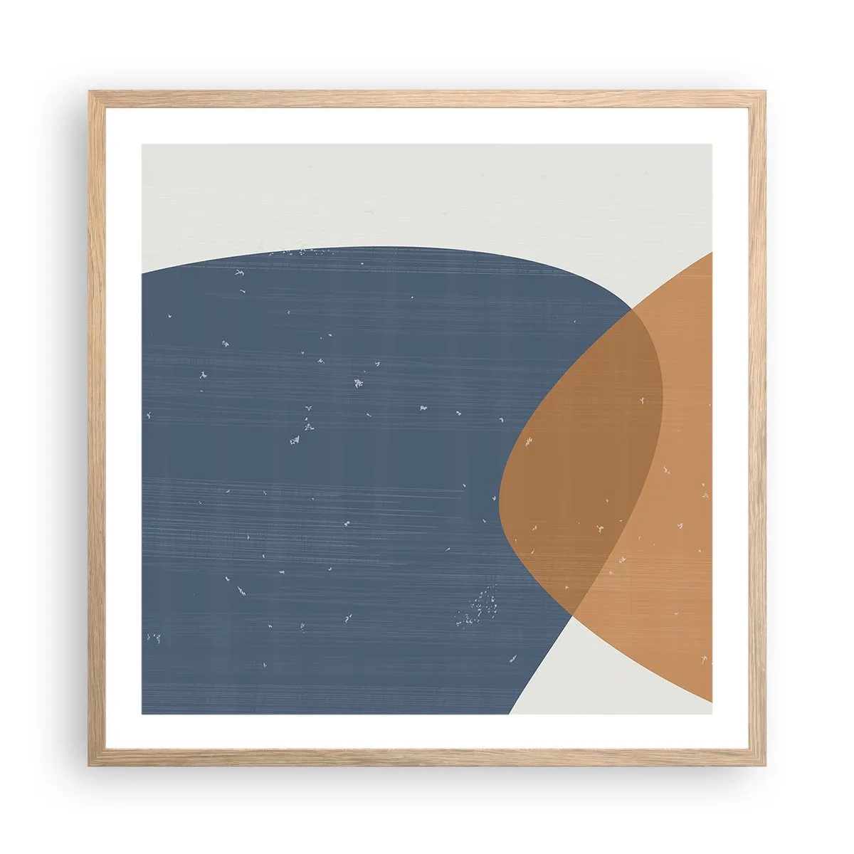 Plagát v ráme zo svetlého duba - Ovály a vplyvy - 60x60 cm