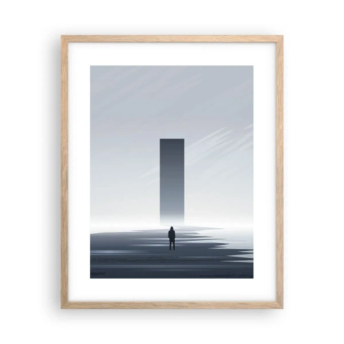 Plagát v ráme zo svetlého duba - Príležitosť alebo hrozba? - 40x50 cm