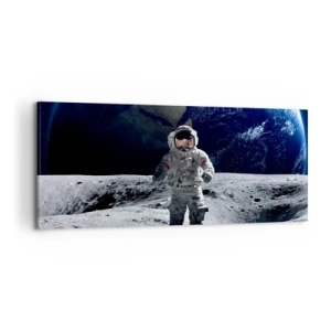Obraz na plátne - Pozdravy z Mesiaca - 100x40 cm