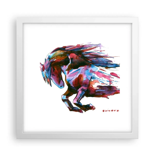 Plagát v bielom ráme - Nadšenie - 30x30 cm