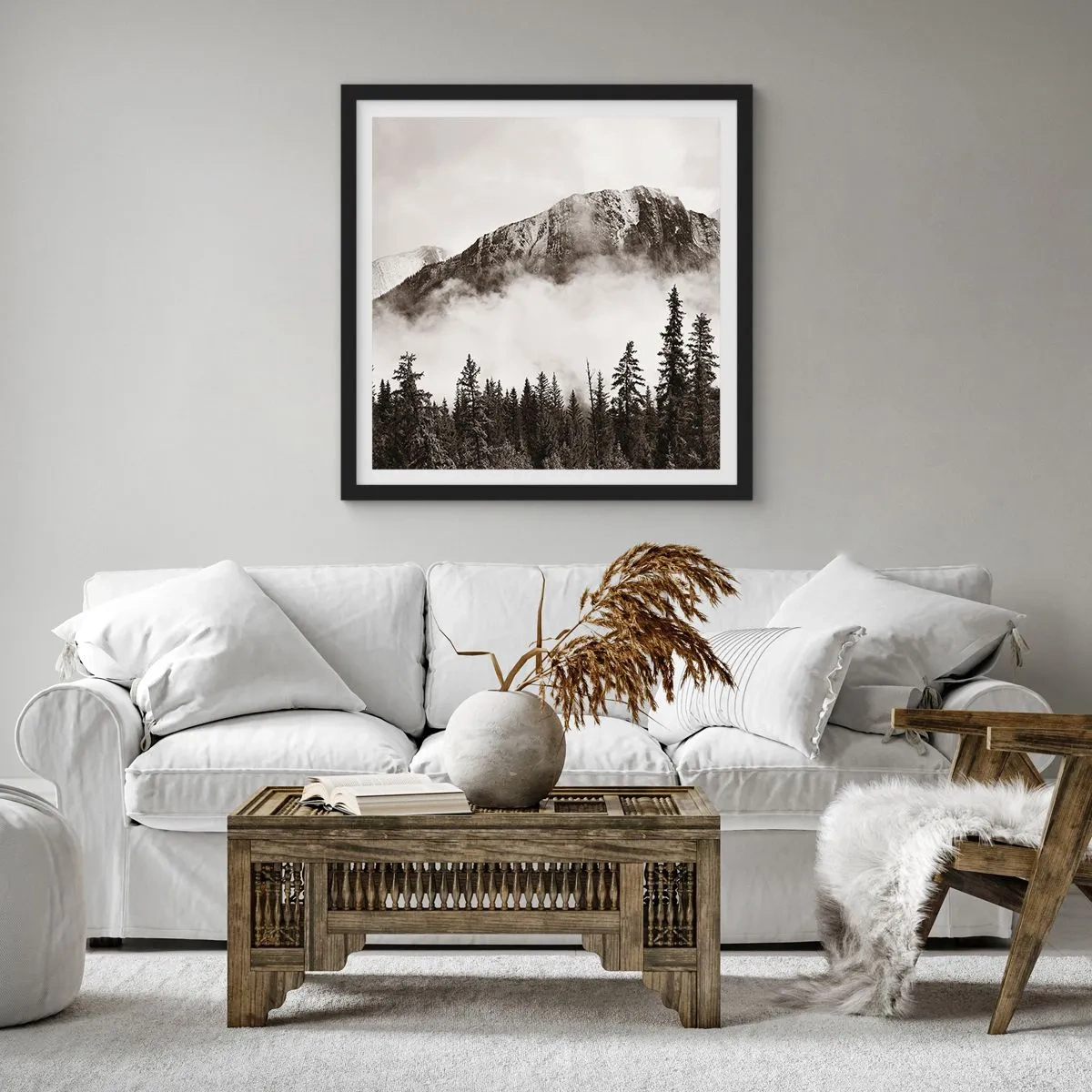 Plagát v čiernom ráme - Žulový panovník - 40x40 cm