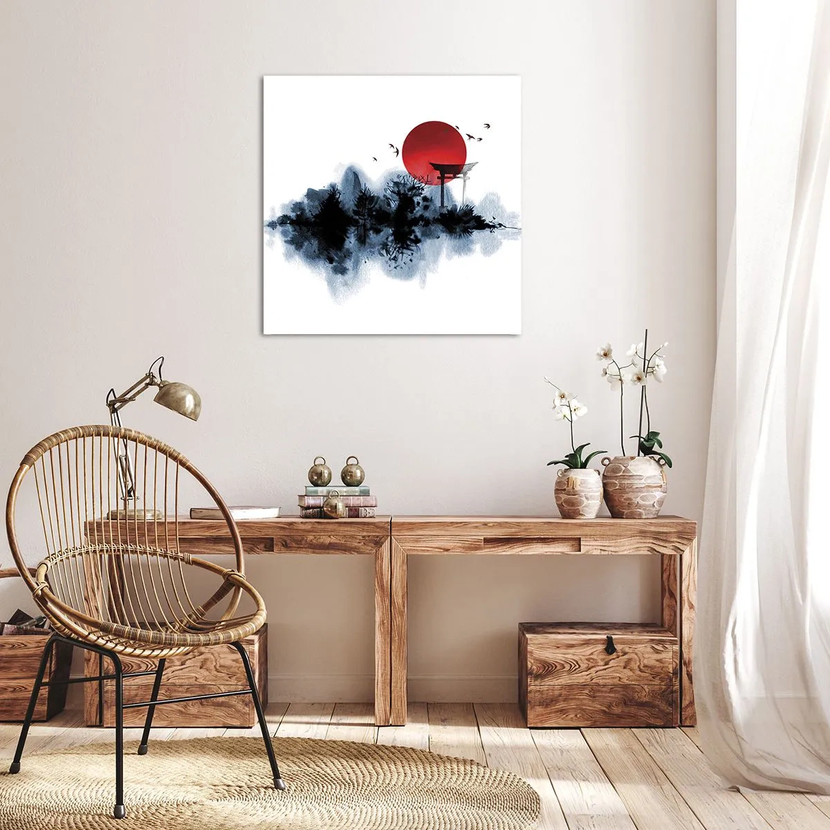 Obraz na plátne - Japonský pohľad - 50x50 cm