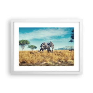 Plagát v bielom ráme - Šedá už nie je v móde - 40x30 cm