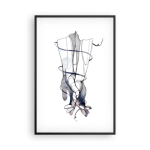 Plagát v čiernom ráme - Štúdia o dotyku - 61x91 cm