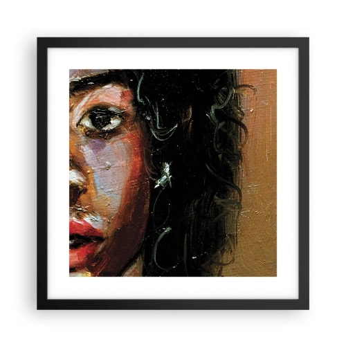 Plagát v čiernom ráme - Čierna a jas - 40x40 cm