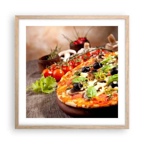 Plagát v ráme zo svetlého duba - Z telurických zložiek - 50x50 cm