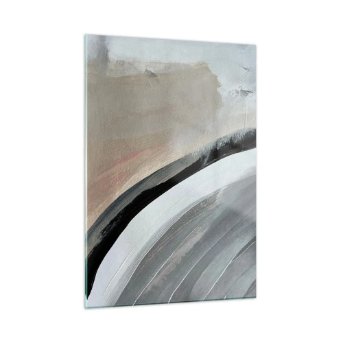 Obraz na skle - Kompozícia: čierny a šedý oblúk - 50x70 cm