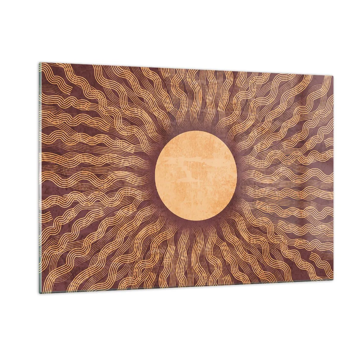 Obraz na skle - Ikona slnka - 120x80 cm