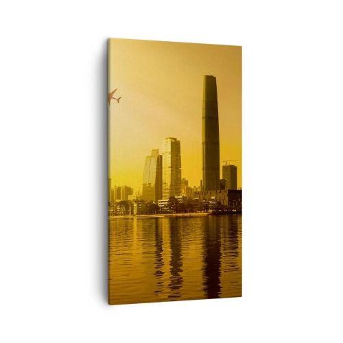 Obraz na plátne - Zlaté mesto - 45x80 cm