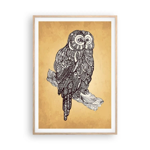 Plagát v ráme zo svetlého duba - Majstrovské ornamenty múdrosti - 70x100 cm