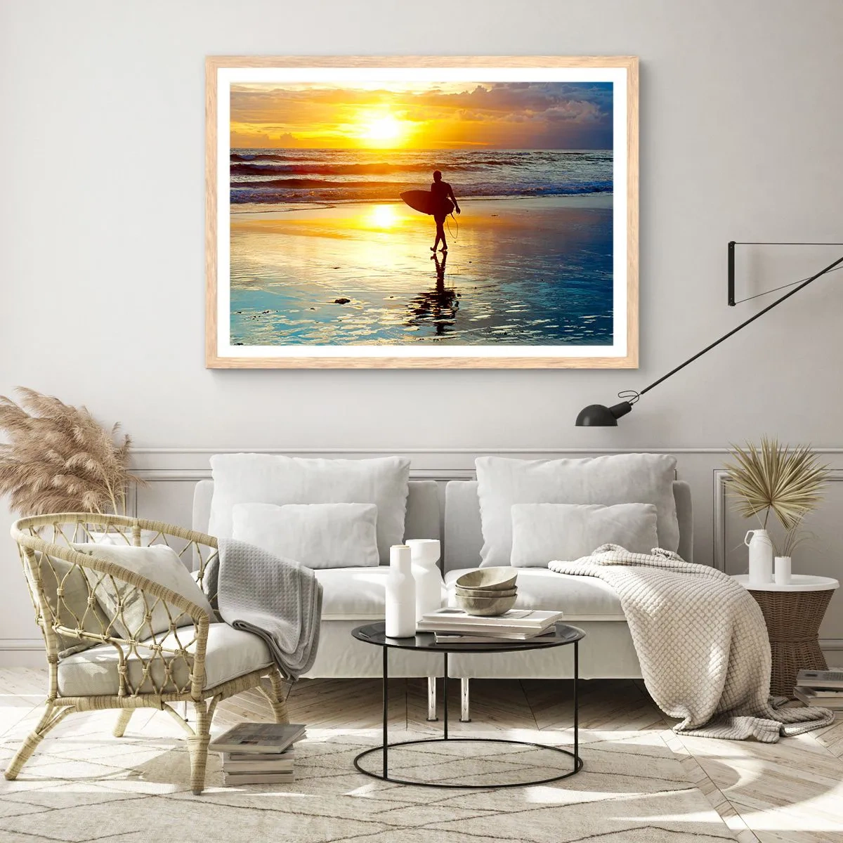 Plagát v ráme zo svetlého duba - Návrat bojovníka - 40x30 cm