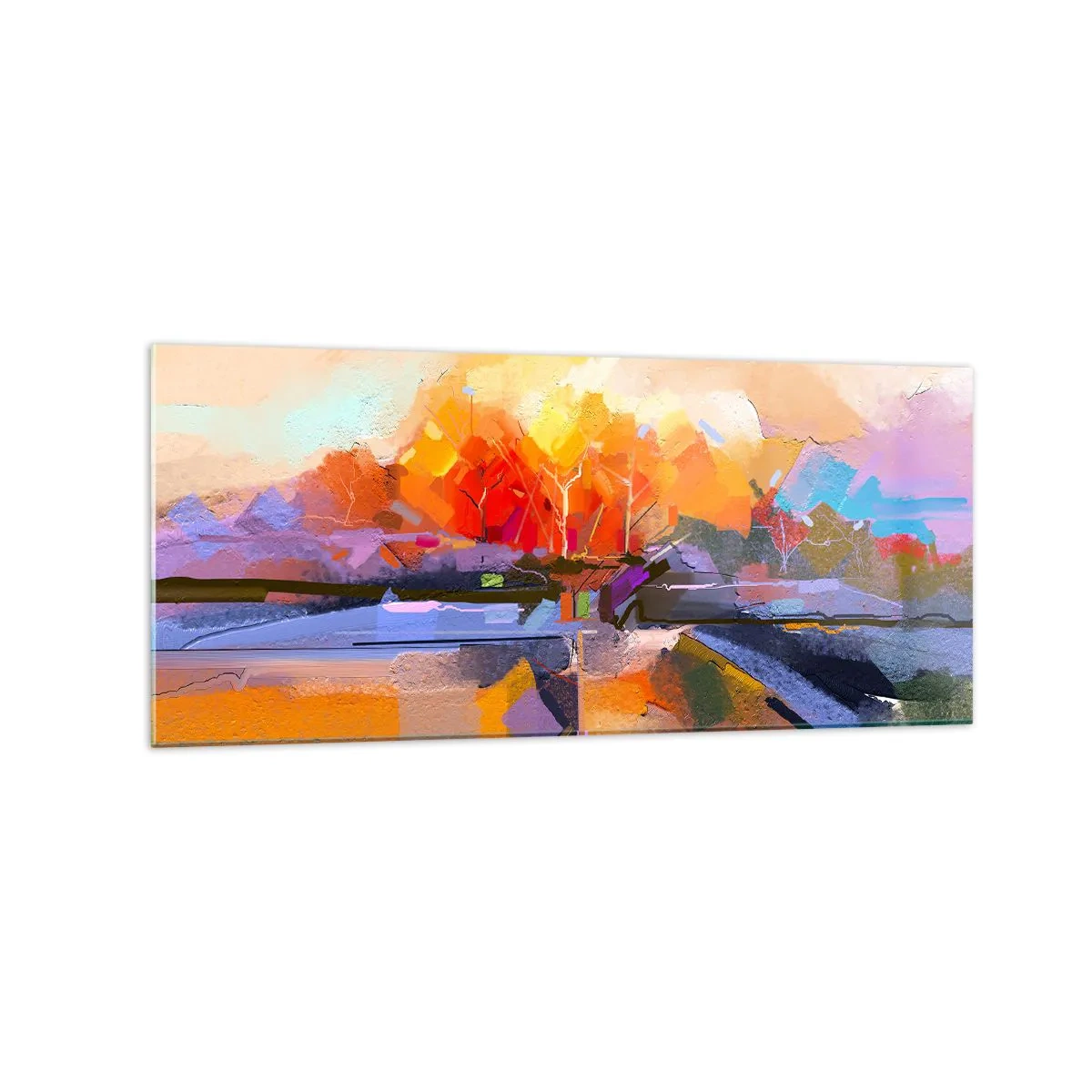 Obraz na skle - A bola jeseň - 120x50 cm