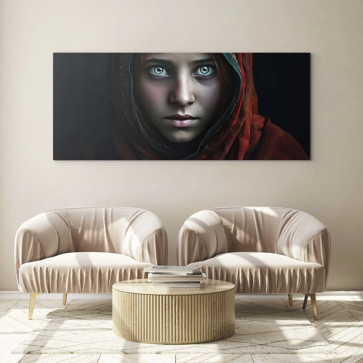 Obraz na skle - Východná princezná - 100x40 cm