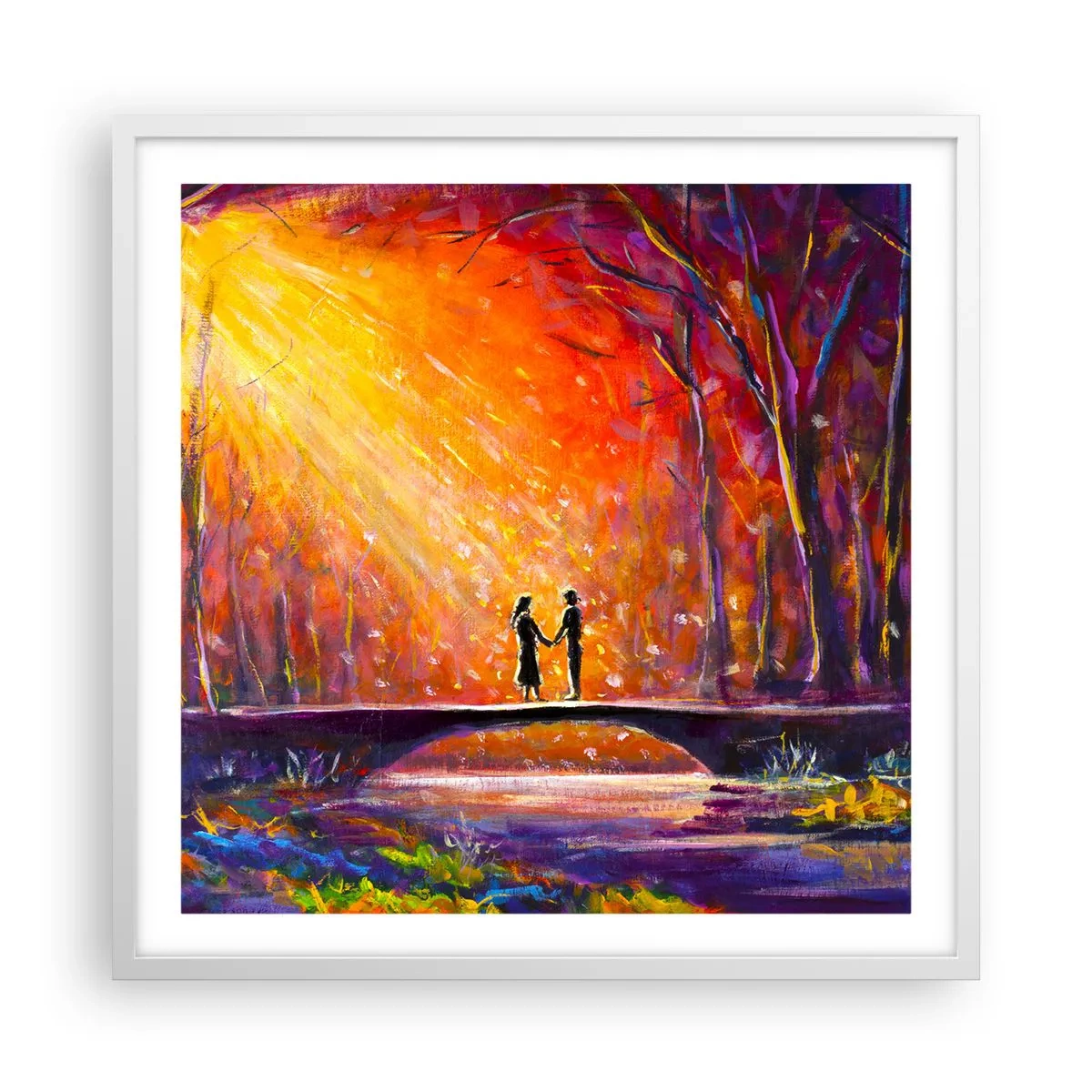 Plagát v bielom ráme - Nebo ich tiež miluje - 60x60 cm