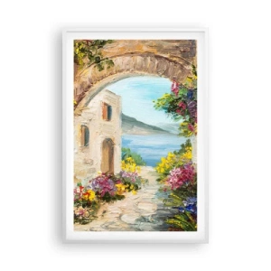 Plagát v bielom ráme - Pôvab pobrežnej krajiny - 61x91 cm