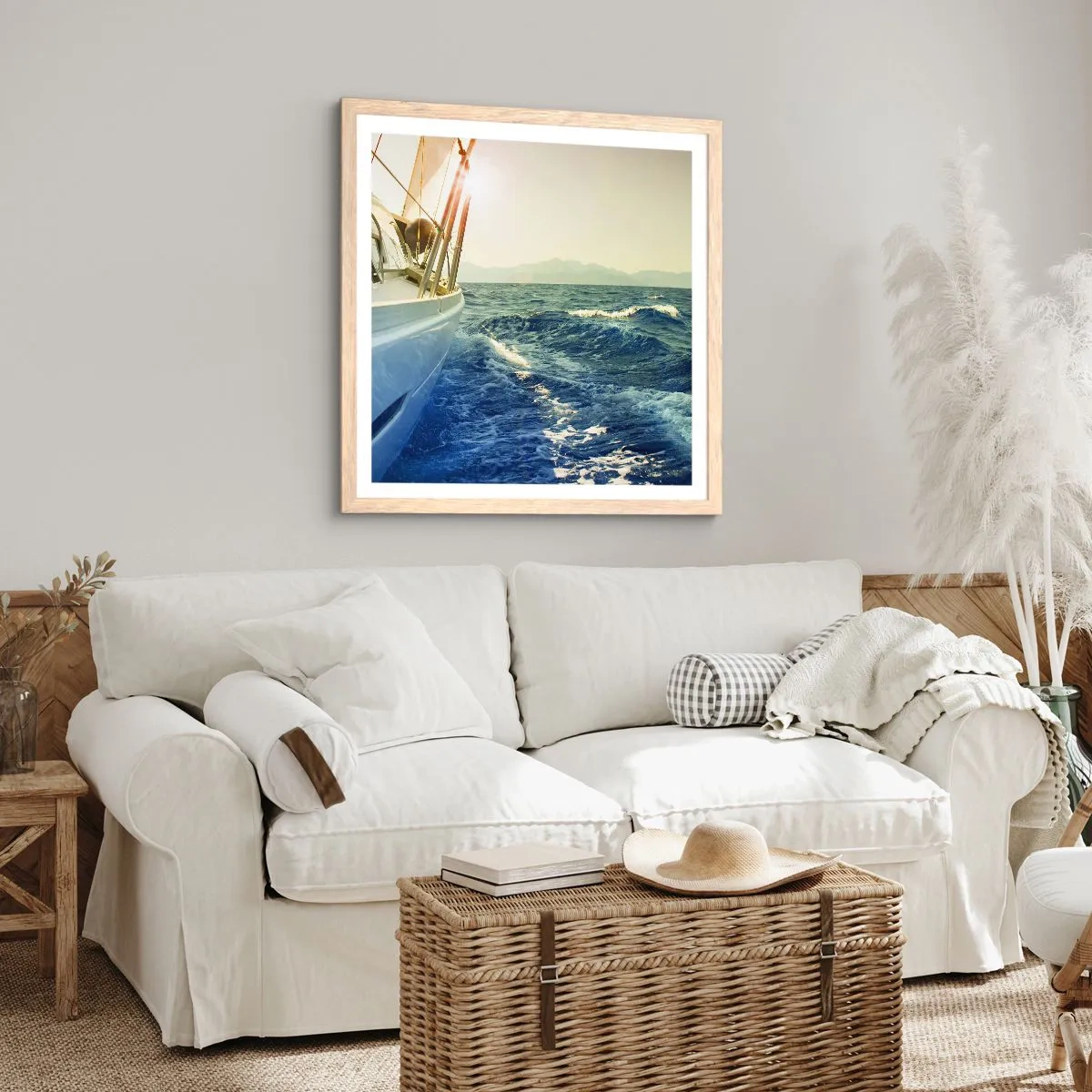 Plagát v ráme zo svetlého duba - Za dobrodružstvom - 60x60 cm