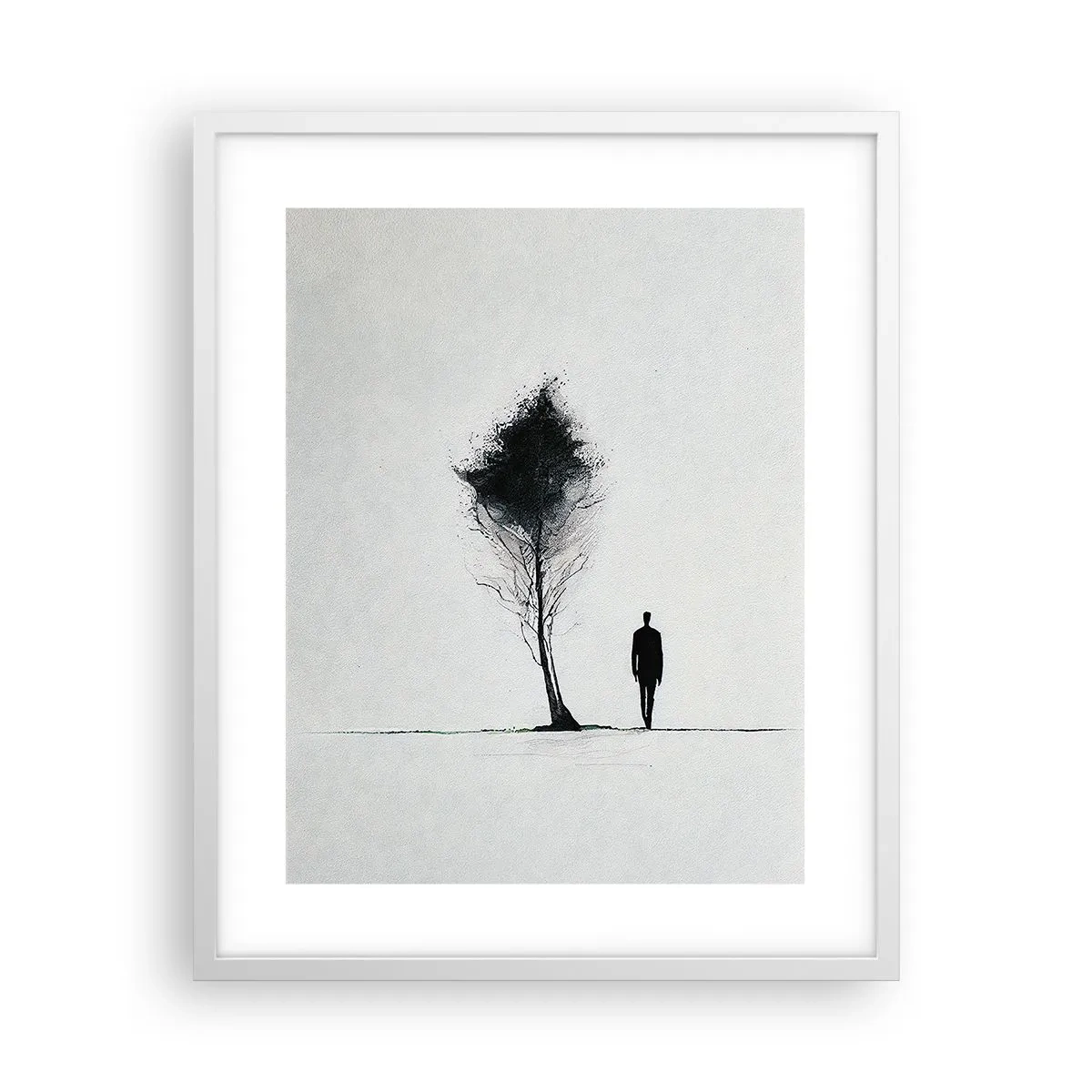 Plagát v bielom ráme - Všetci sa túlame - 40x50 cm