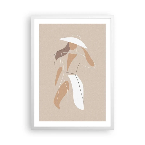 Plagát v bielom ráme - Móda je zábava - 50x70 cm