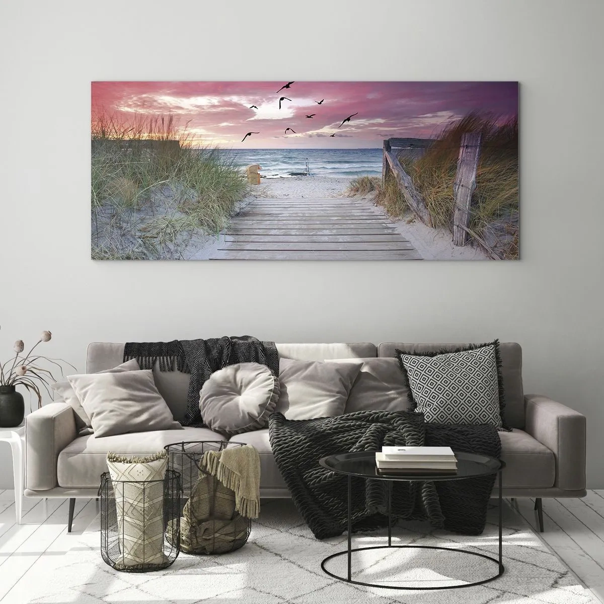 Obraz na skle - Baltská impresia - 140x50 cm