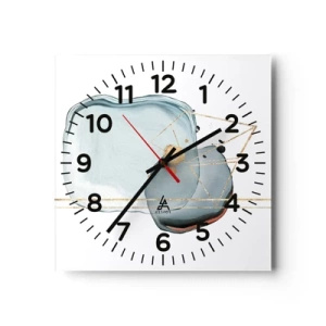 Nástenné hodiny - Štúdia kvapky - 30x30 cm