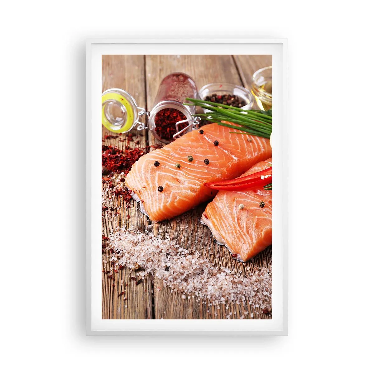 Plagát v bielom ráme - Nórske dobrodružstvo v kuchyni - 61x91 cm