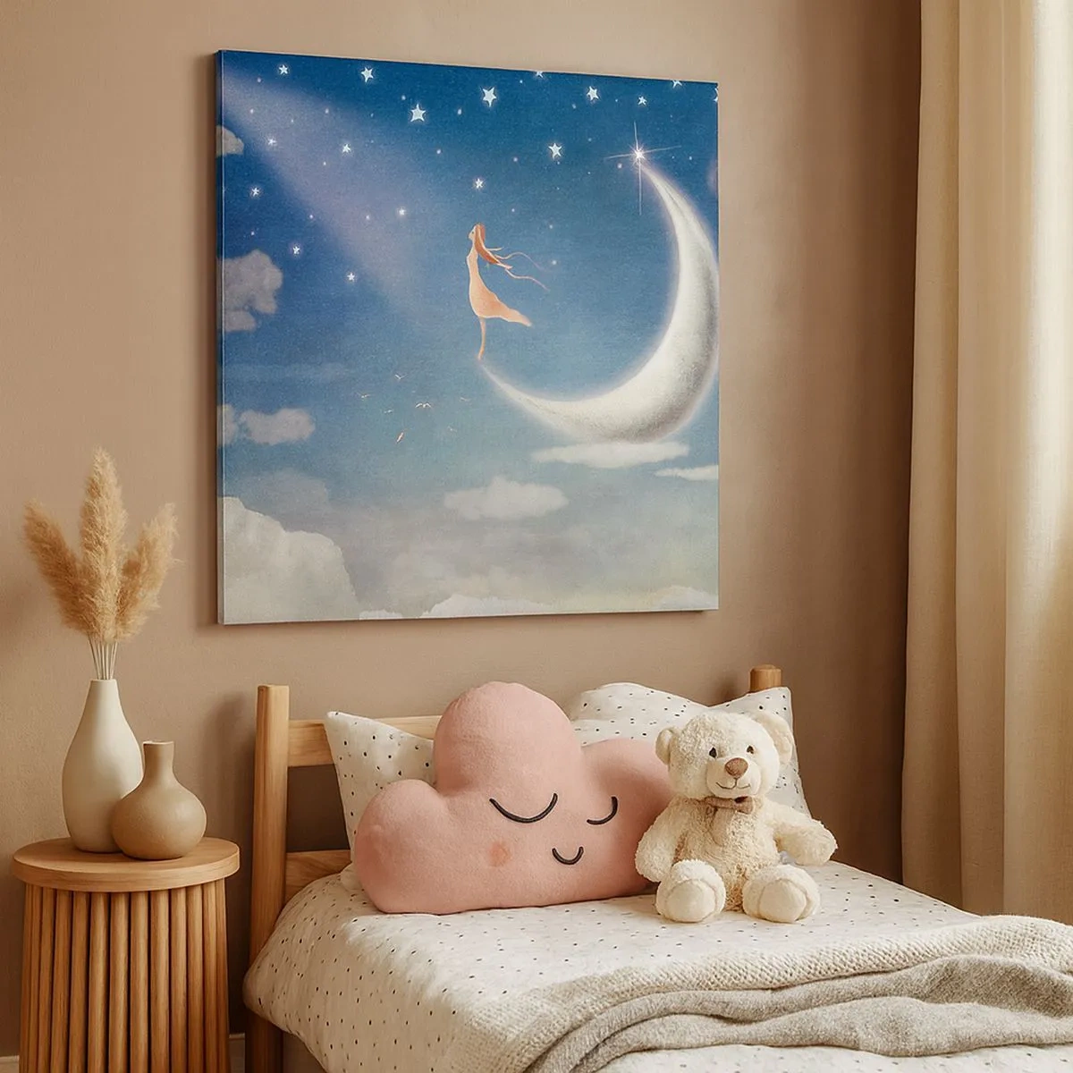 Obraz na plátne - Modrá koketa - 30x30 cm